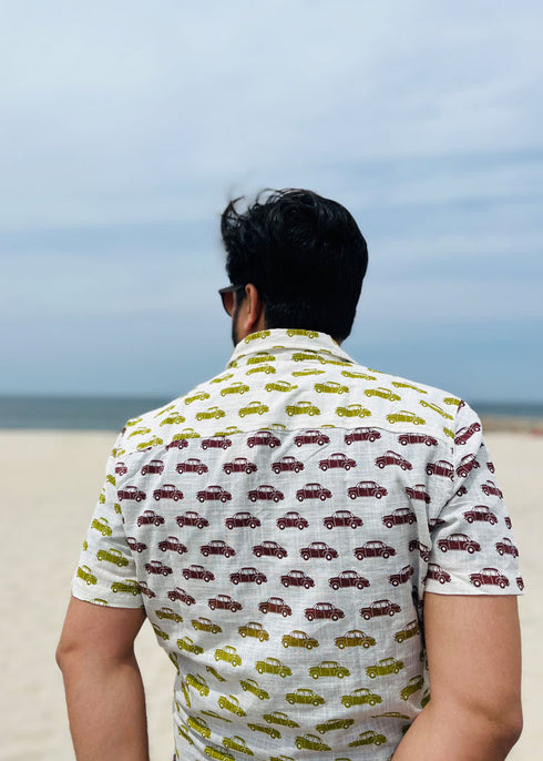 Mens Cool Printed Shirt - Taxi